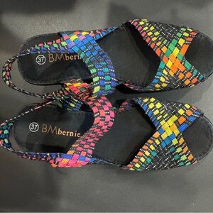 bernie mev. Colorful Woven Sandals